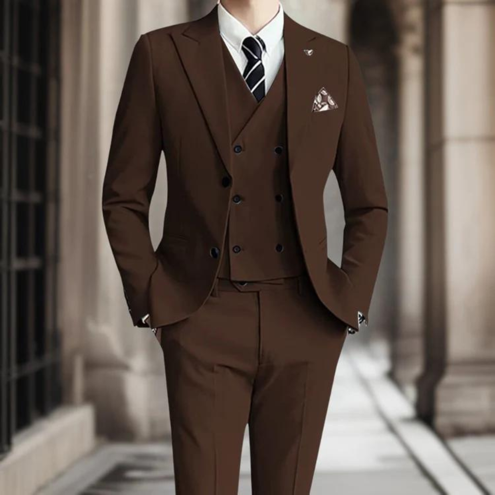 Herre Dressjakke – Slim Fit – Dobbeltspent – Ullblanding – Formell og Skreddersydd