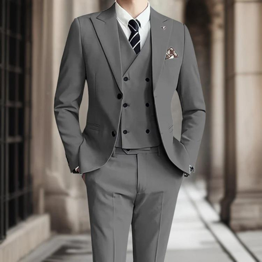 Herre Dressjakke – Slim Fit – Dobbeltspent – Ullblanding – Formell og Skreddersydd