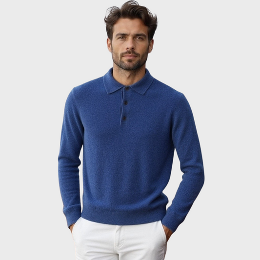 Herregenser poloskjorte – Merinoull – Standard passform – Ribbestrikket kant – Smart casual