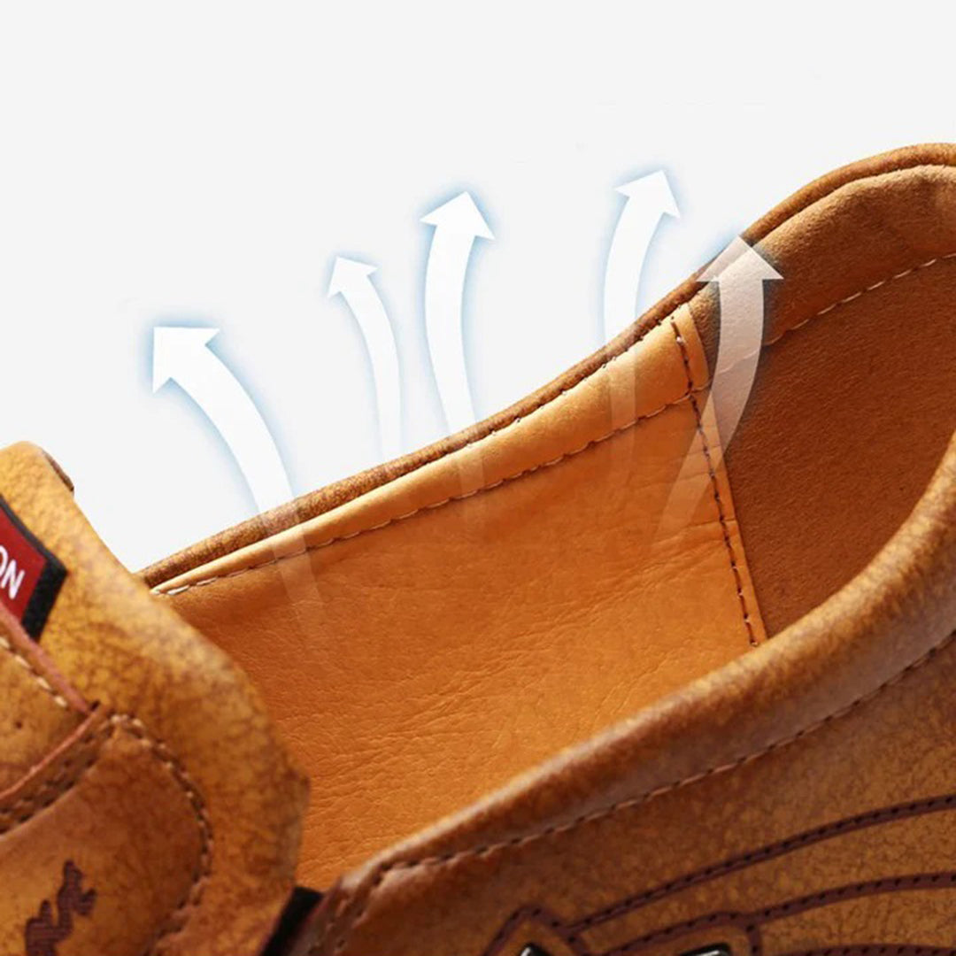 Herresko Loafers - Komfortabel Slip-on - Slitesterk Såle - Elegant Tekstur
