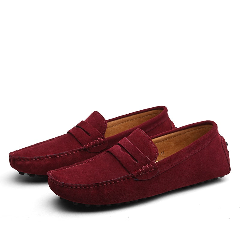 Herre Loafers - Skinn - Komfortabel Slip-on - Fleksibel Såle - Semiformell