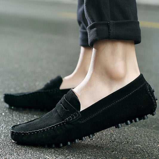 Herre Loafers - Skinn - Komfortabel Slip-on - Fleksibel Såle - Semiformell