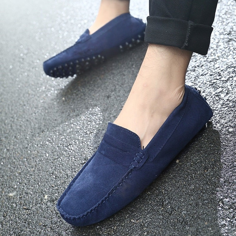 Herre Loafers - Skinn - Komfortabel Slip-on - Fleksibel Såle - Semiformell