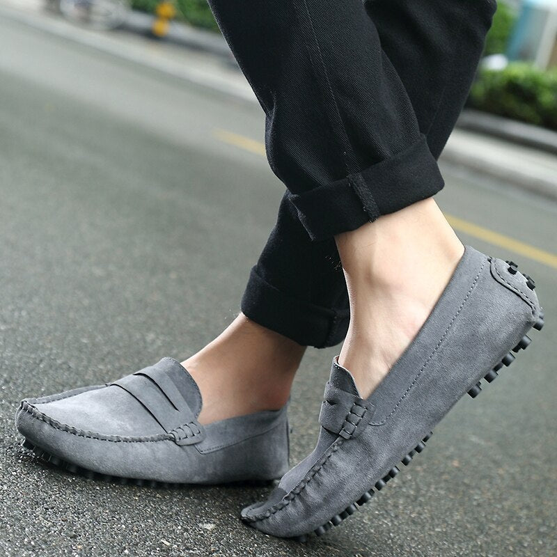Herre Loafers - Skinn - Komfortabel Slip-on - Fleksibel Såle - Semiformell