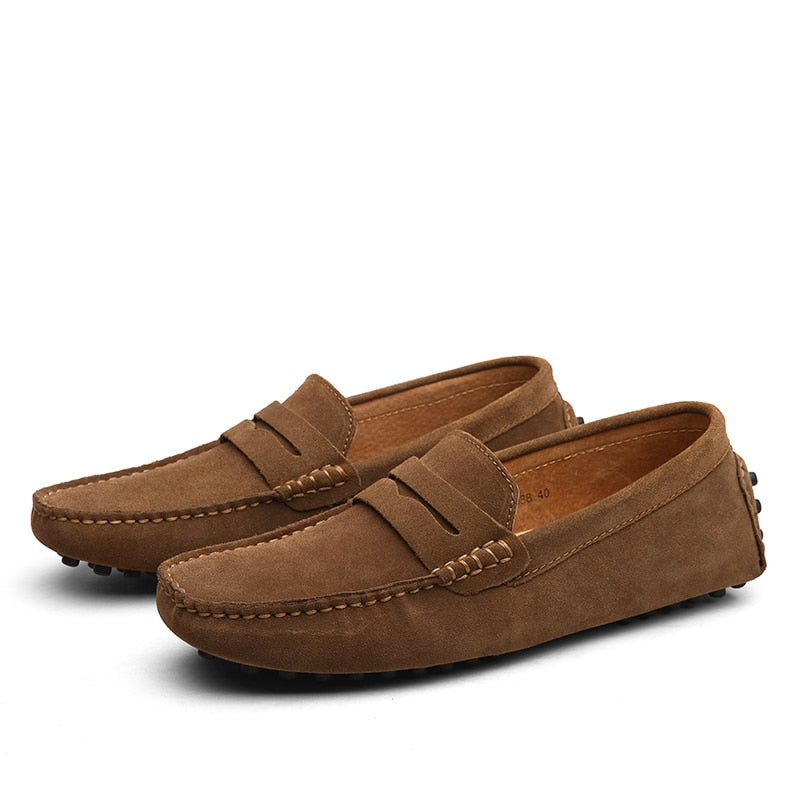 Herre Loafers - Skinn - Komfortabel Slip-on - Fleksibel Såle - Semiformell