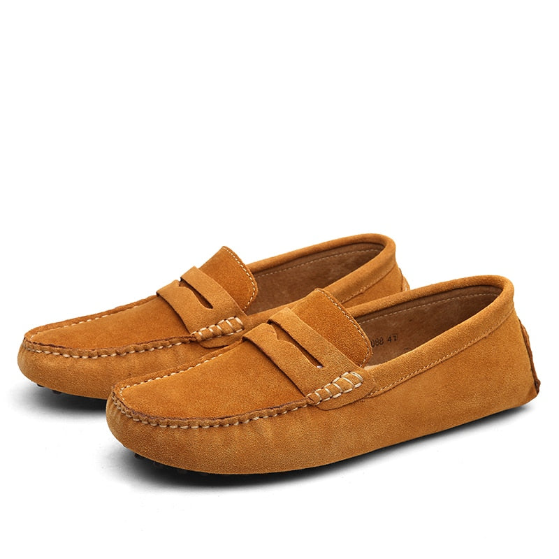 Herre Loafers - Skinn - Komfortabel Slip-on - Fleksibel Såle - Semiformell