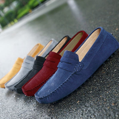 Herre Loafers - Skinn - Komfortabel Slip-on - Fleksibel Såle - Semiformell
