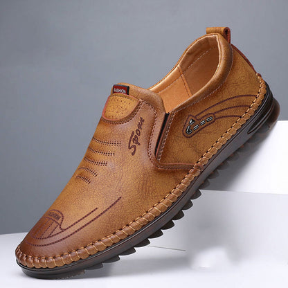 Herresko Loafers - Komfortabel Slip-on - Slitesterk Såle - Elegant Tekstur