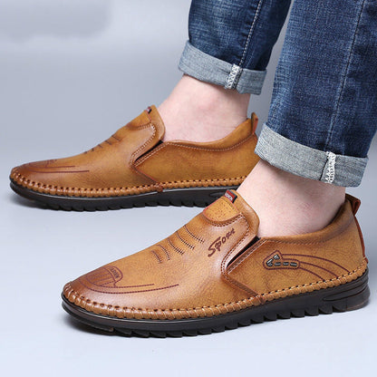 Herresko Loafers - Komfortabel Slip-on - Slitesterk Såle - Elegant Tekstur