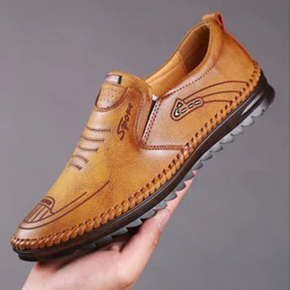 Herresko Loafers - Komfortabel Slip-on - Slitesterk Såle - Elegant Tekstur