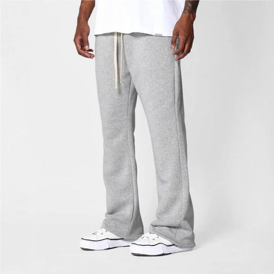 Herrebukse med sleng – Bomullsfleece – Avslappet passform – Snor i livet – Minimalistisk stil