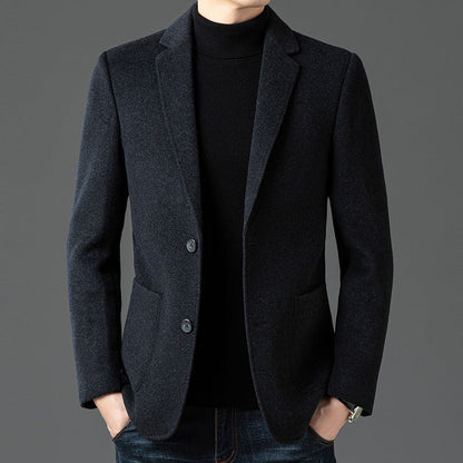 Herreblazer – Ull – Slim Fit – Notch Slag – To-Knapps Business Casual