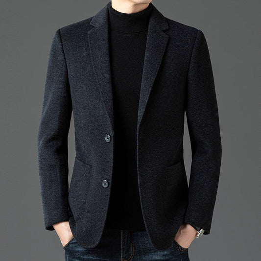 Herreblazer – Ull – Slim Fit – Notch Slag – To-Knapps Business Casual