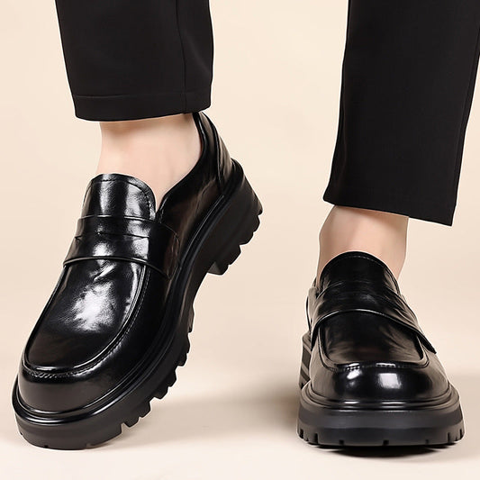 Herrloafers – Skinn – Slip-on – Pennyrem – Moc-tå – Komfortsula