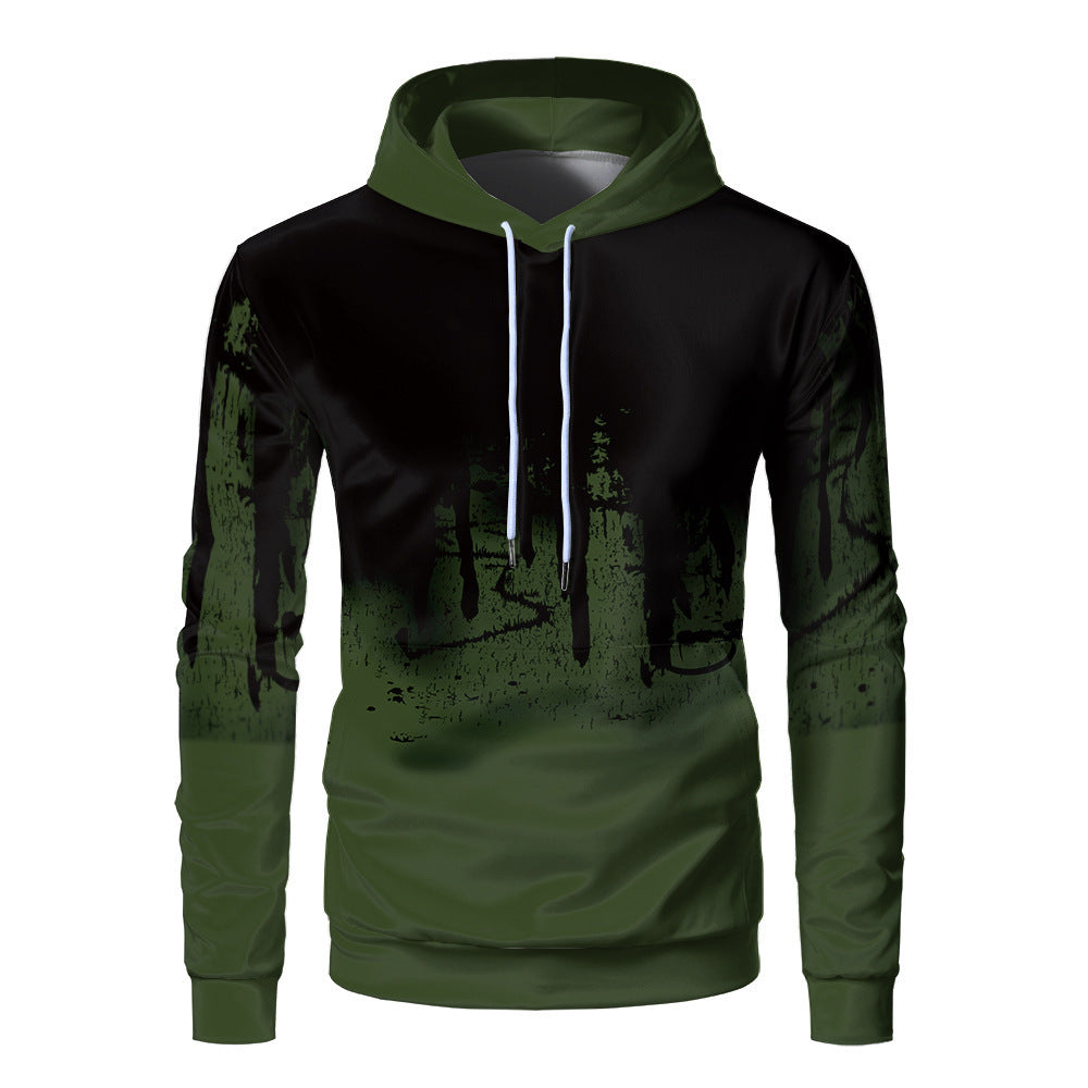 Unisex hettegenser – Løs passform – 3D digitalprint – Mykt syntetisk stoff – Ribbekanter