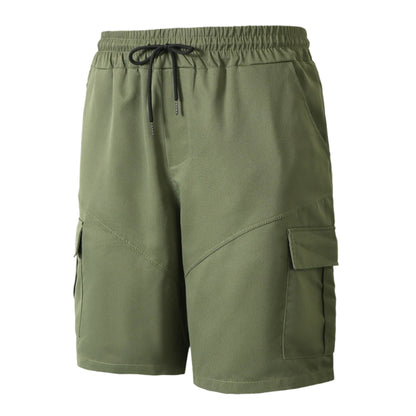 Herrshorts cargo – Avslappnad passform – Naturliga fibrer – Knälång – Justerbar midja