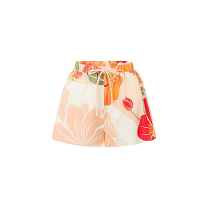 Dam Ärmellös Topp – Lös Passform – Lätt Bomullsblandning – Blommönster – Casual