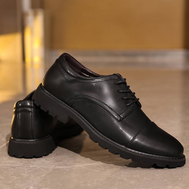 Herresko Derby – Skinn – Kapptå – Formell Passform – Gummisåle – Elegant Stil