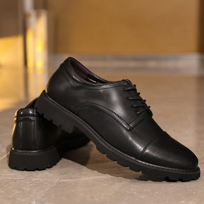 Herresko Derby – Skinn – Kapptå – Formell Passform – Gummisåle – Elegant Stil