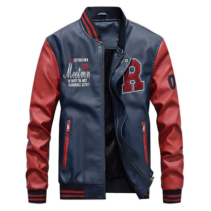 Herr baseballjacka – Skinnkropp – Regular fit – Applikationer – Tryckknappar