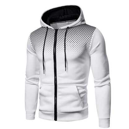 Herr Cardigan Huvtröja – Slim Fit – Mjuk Stickad – Dragkedja – Vardagsstil