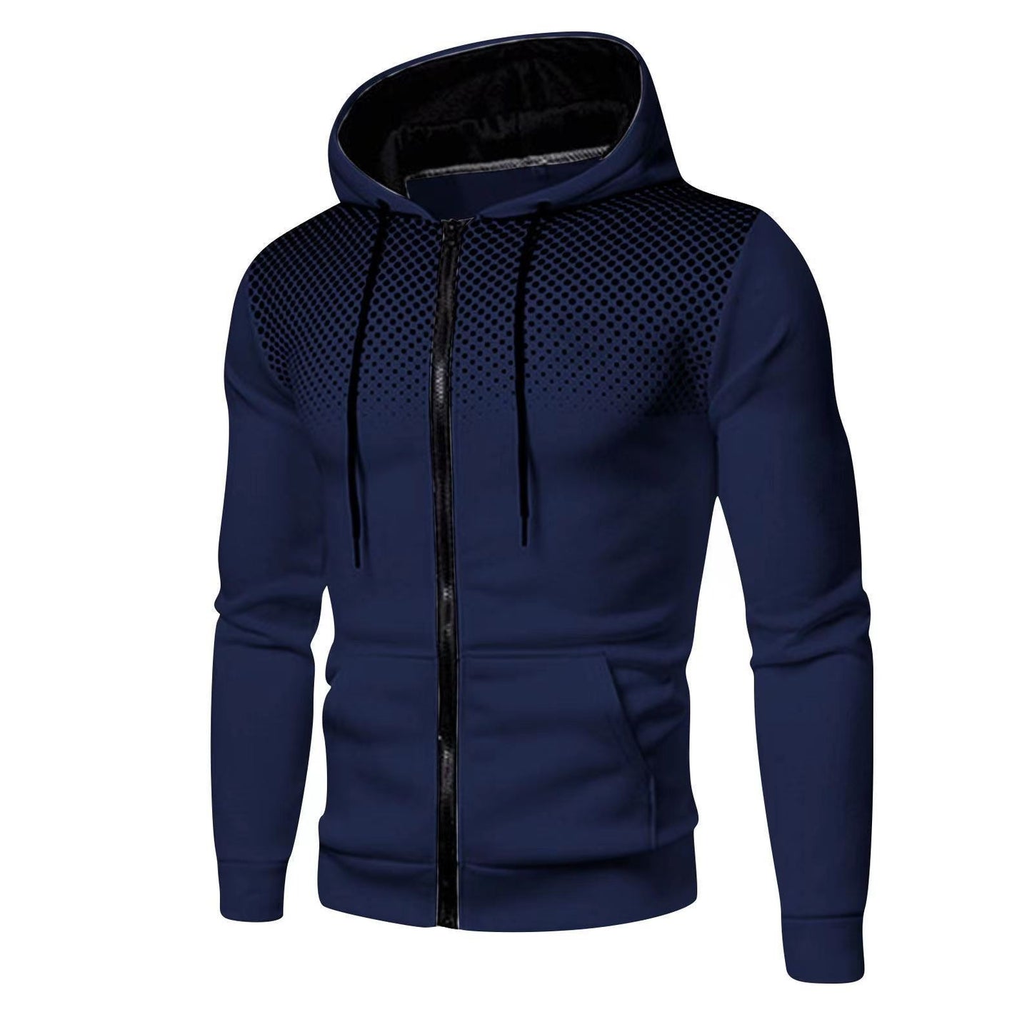Herr Cardigan Huvtröja – Slim Fit – Mjuk Stickad – Dragkedja – Vardagsstil