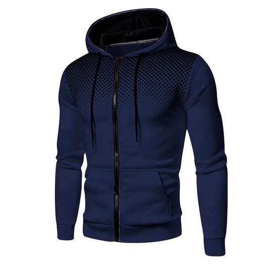 Herr Cardigan Huvtröja – Slim Fit – Mjuk Stickad – Dragkedja – Vardagsstil