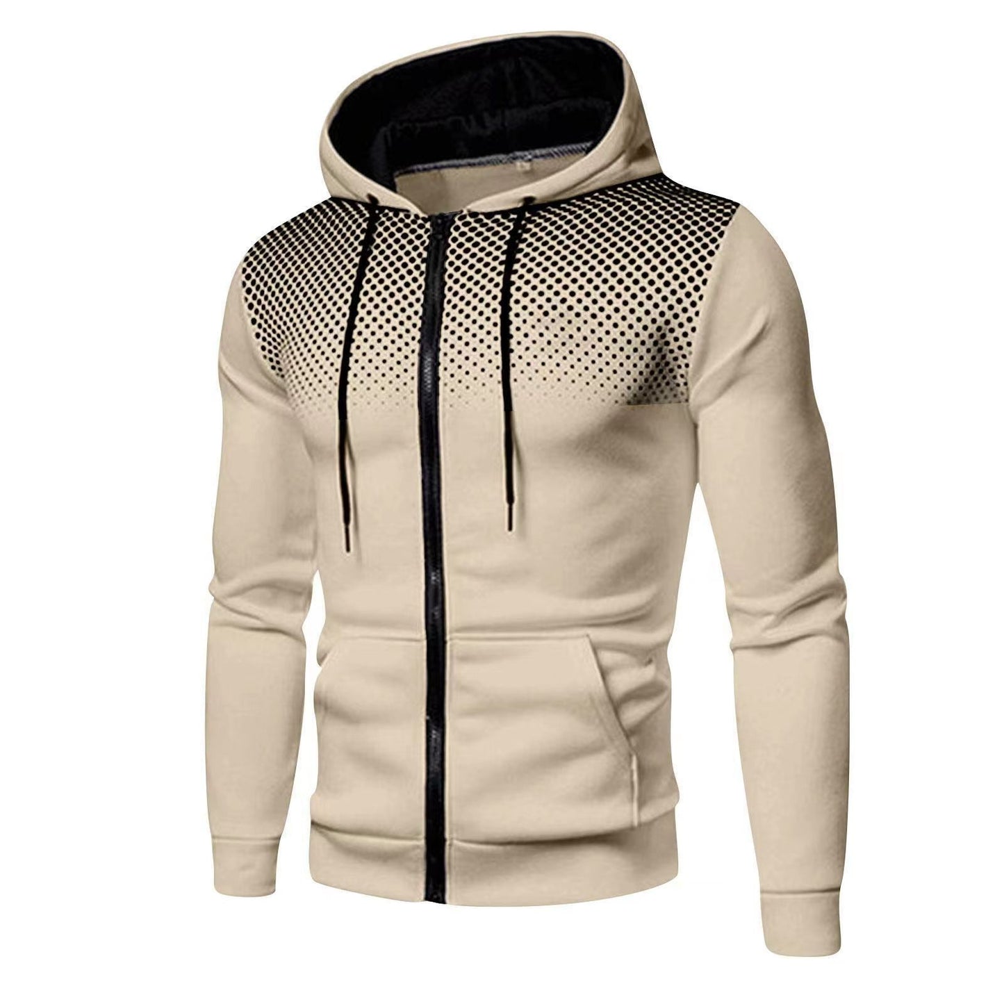 Herr Cardigan Huvtröja – Slim Fit – Mjuk Stickad – Dragkedja – Vardagsstil
