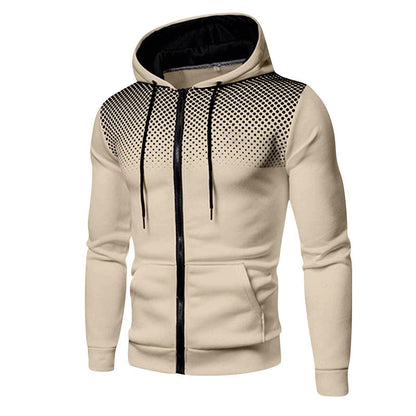 Herr Cardigan Huvtröja – Slim Fit – Mjuk Stickad – Dragkedja – Vardagsstil