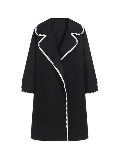 Dam Windbreakerjacka – Ull – Oversized Passform – Snäckbroderi – Lappkrage