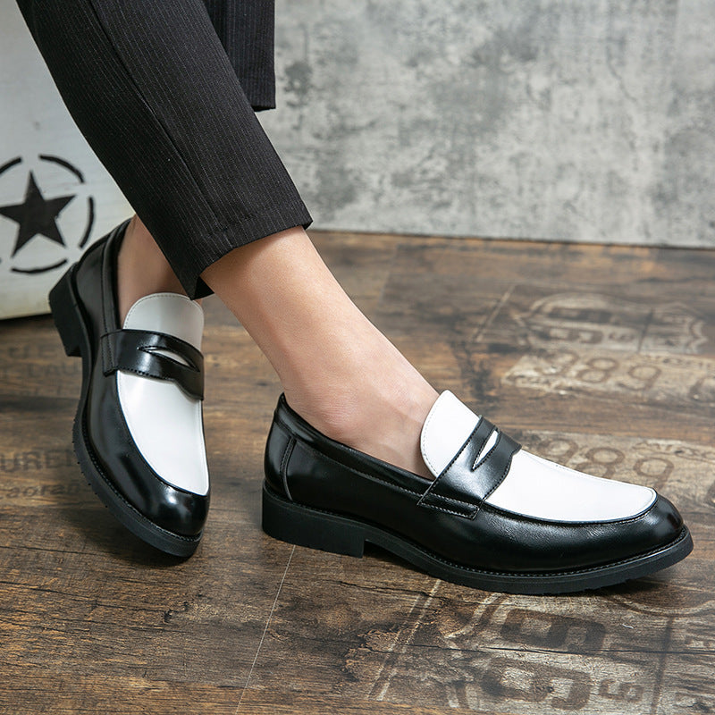 Herre Loafers – Polert Skinn – Slip-On – Gummisåle – Klassisk To-Tonet Design