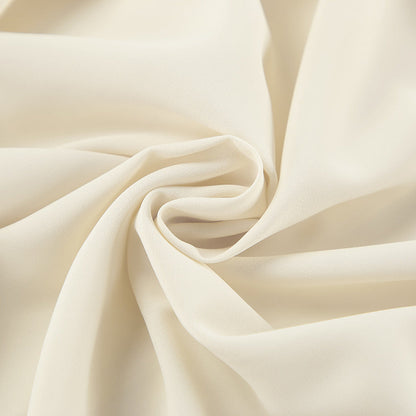 Damblus – Chiffong – Elegant Draperad Passform – Hög Hals – Långa Ärmar