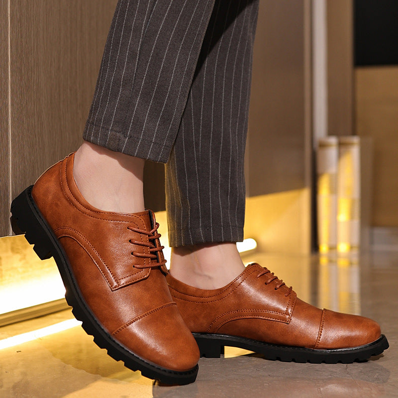 Herresko Derby – Skinn – Kapptå – Formell Passform – Gummisåle – Elegant Stil