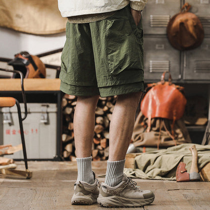 Herrshorts – Cargo Design – Snabbtorkande – Andningsbar Mesh – Justerbar Midja