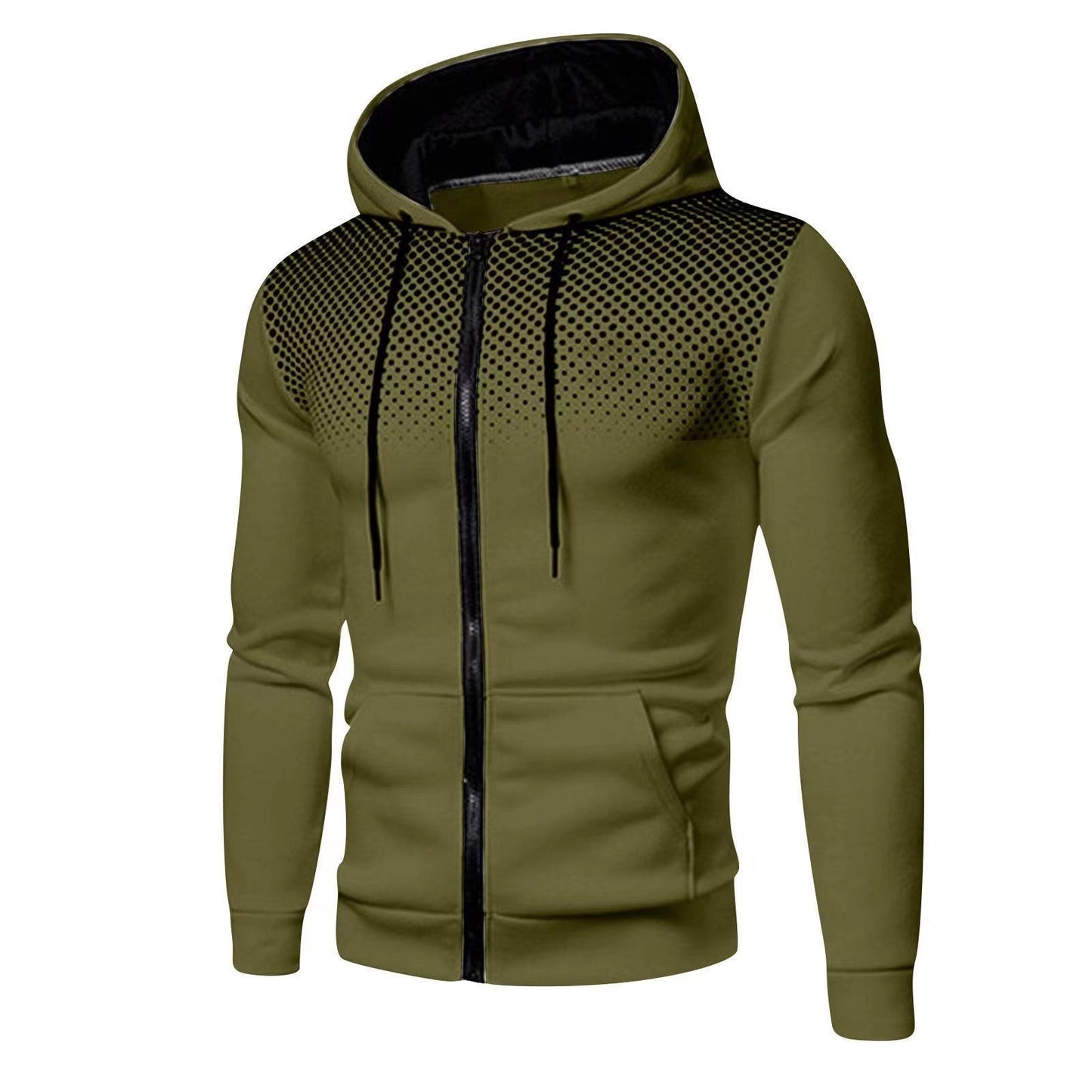Herr Cardigan Huvtröja – Slim Fit – Mjuk Stickad – Dragkedja – Vardagsstil