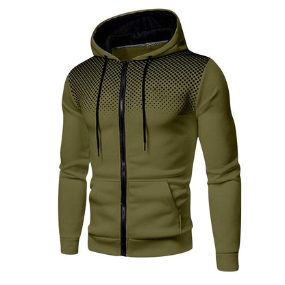 Herr Cardigan Huvtröja – Slim Fit – Mjuk Stickad – Dragkedja – Vardagsstil