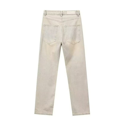 Herrjeans – Slim Fit – Raka Ben – Distressed Denim – Casual Gatukläder