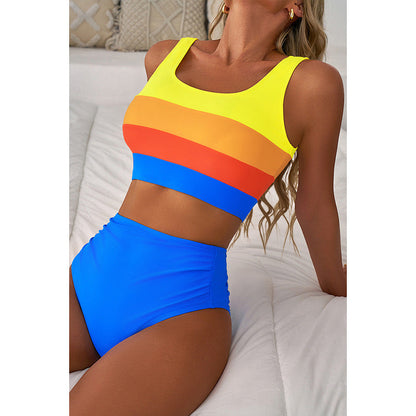 Dam Bikini Set – Sportig Passform – Hög Midja – Andningsbart Snabbtorkande Tyg