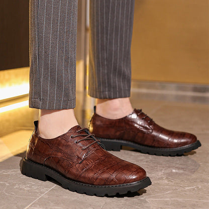 Herresko Derby – Skinn – Kapptå – Formell Passform – Gummisåle – Elegant Stil