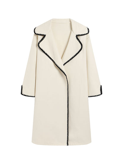 Dam Windbreakerjacka – Ull – Oversized Passform – Snäckbroderi – Lappkrage
