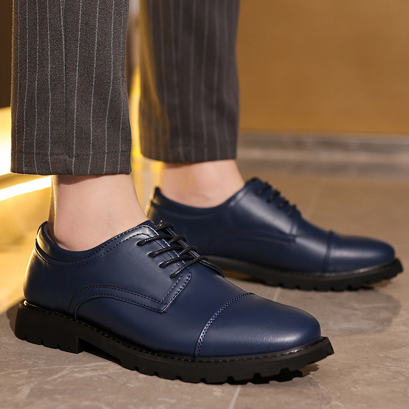 Herresko Derby – Skinn – Kapptå – Formell Passform – Gummisåle – Elegant Stil