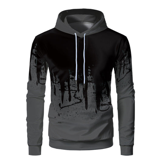 Unisex hettegenser – Løs passform – 3D digitalprint – Mykt syntetisk stoff – Ribbekanter