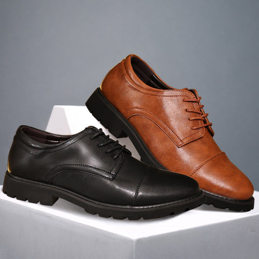 Herresko Derby – Skinn – Kapptå – Formell Passform – Gummisåle – Elegant Stil