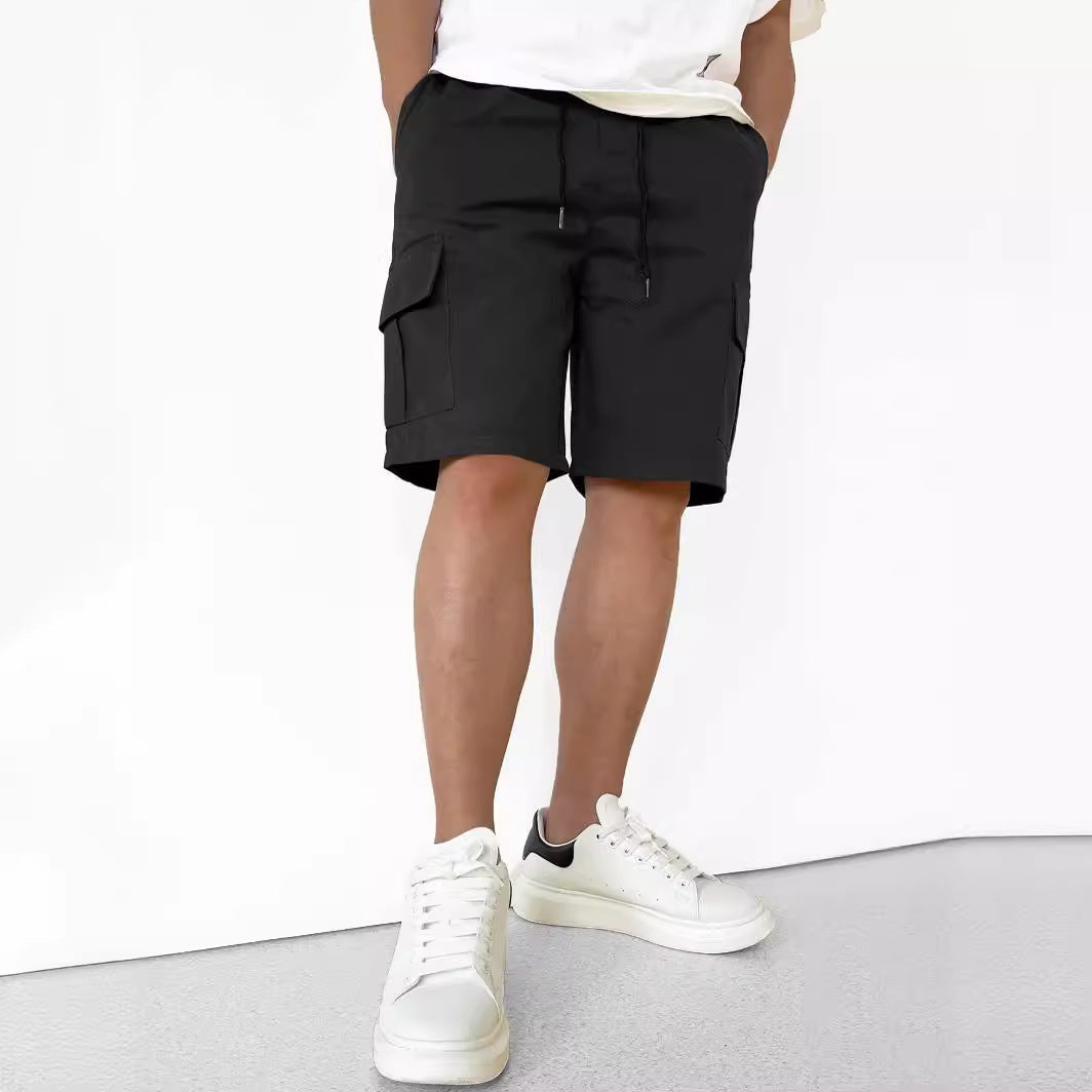 Herrshorts cargo – Avslappnad passform – Naturliga fibrer – Knälång – Justerbar midja