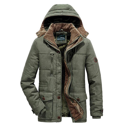Herrjacka – Regular Fit – Fleecefodrad – Avtagbar Huva – Vattenavvisande