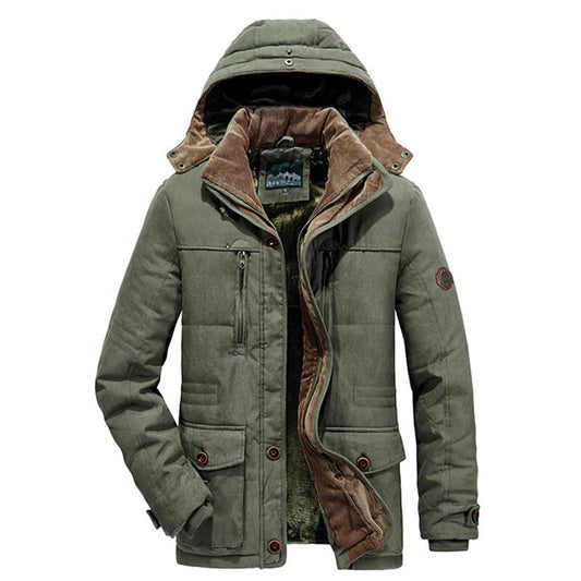 Herrjacka – Regular Fit – Fleecefodrad – Avtagbar Huva – Vattenavvisande