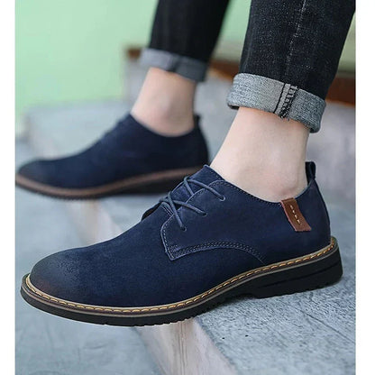 Herrskor Oxfords – Läder – Klassisk Passform – Sluten Snörning – Polerad Formell Stil