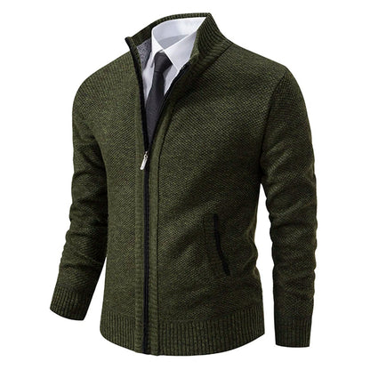 Herrväst i fleece – Smal passform – Ståkrage – Dragkedja – Mjuk och varm lager-på-lager