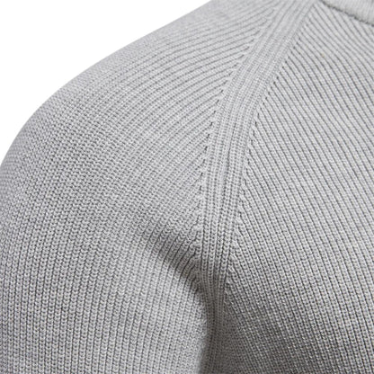 Herregenser – Bomullsblanding – Klassisk Passform – Half-Zip – Ribbestrikket Kant