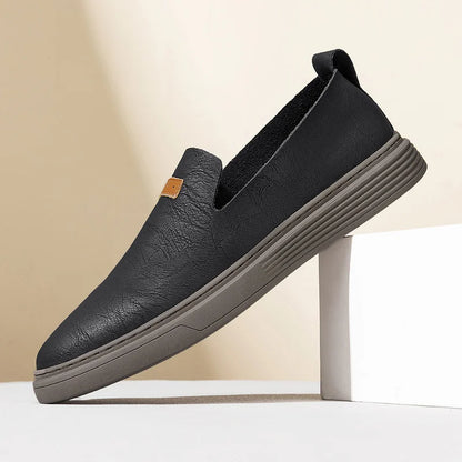 Herrskor Mokasiner – Skinn – Slip-On – Låg Profil – Bekväm Passform